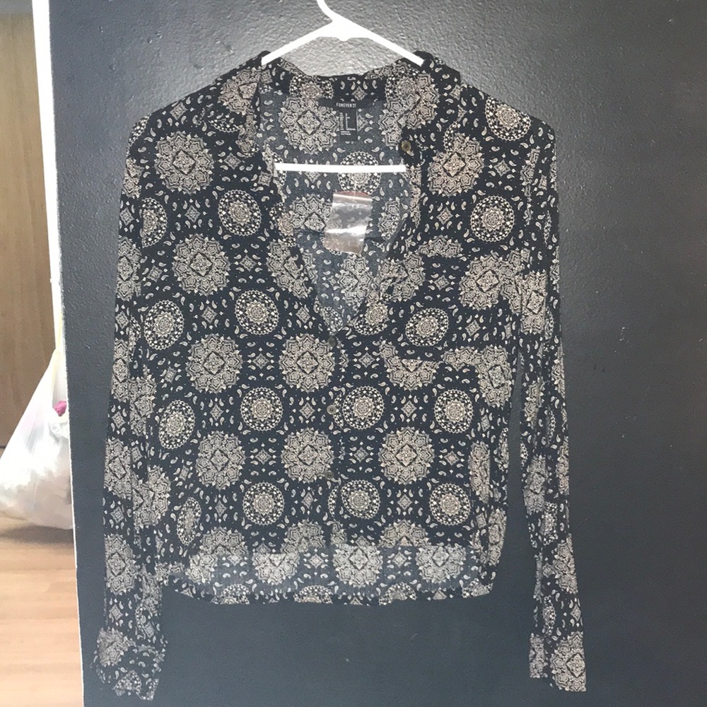 Patterned button up shirt